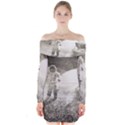 Astronaut Space Travel Space Long Sleeve Off Shoulder Dress View1