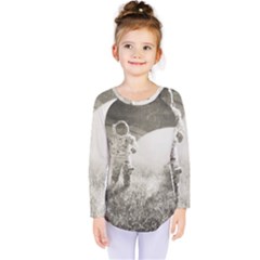 Astronaut Space Travel Space Kids  Long Sleeve Tee