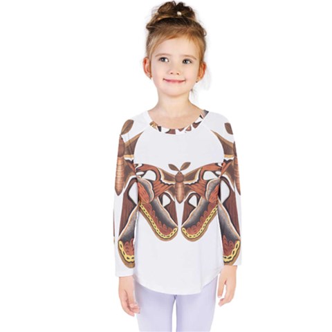 Butterfly Animal Insect Isolated Kids  Long Sleeve Tee by Simbadda