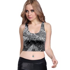 Fern Raindrops Spiderweb Cobweb Racer Back Crop Top