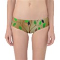 Tree Root Leaves Contour Outlines Classic Bikini Bottoms View1