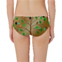 Tree Root Leaves Contour Outlines Classic Bikini Bottoms View2