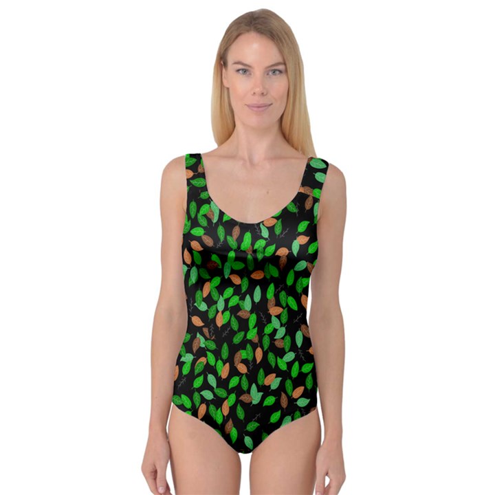 Leaves True Leaves Autumn Green Princess Tank Leotard 