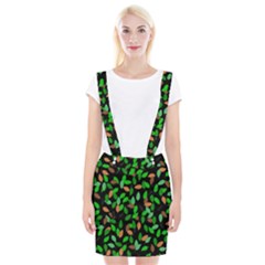 Leaves True Leaves Autumn Green Suspender Skirt