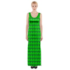 St  Patricks Day Green Maxi Thigh Split Dress