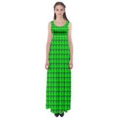 St  Patricks Day Green Empire Waist Maxi Dress by PhotoNOLA