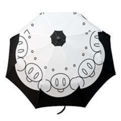 Pig Logo Folding Umbrellas