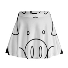 Pig Logo Mini Flare Skirt by Simbadda