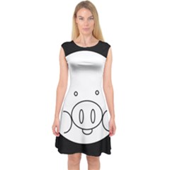 Pig Logo Capsleeve Midi Dress by Simbadda