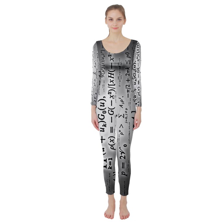 Science Formulas Long Sleeve Catsuit