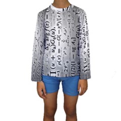 Science Formulas Kids  Long Sleeve Swimwear