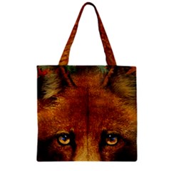 Fox Zipper Grocery Tote Bag