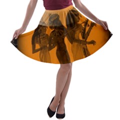 Maps Egypt A-line Skater Skirt