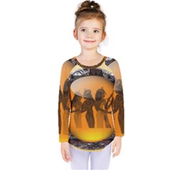 Maps Egypt Kids  Long Sleeve Tee