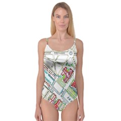 Paris Map Camisole Leotard 