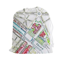 Paris Map Drawstring Pouches (xxl) by Simbadda