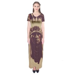 Indian Short Sleeve Maxi Dress