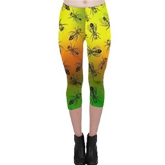 Insect Pattern Capri Leggings  by Simbadda