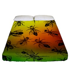 Insect Pattern Fitted Sheet (california King Size)