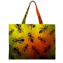 Insect Pattern Zipper Mini Tote Bag