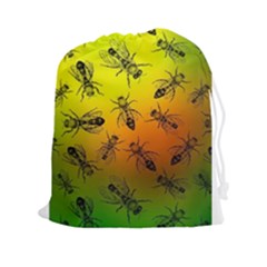 Insect Pattern Drawstring Pouches (xxl) by Simbadda