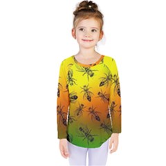 Insect Pattern Kids  Long Sleeve Tee