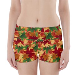 Autumn Leaves Boyleg Bikini Wrap Bottoms