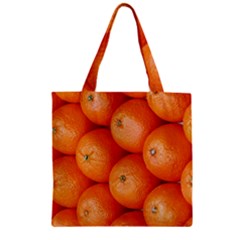 Orange Fruit Zipper Grocery Tote Bag by Simbadda