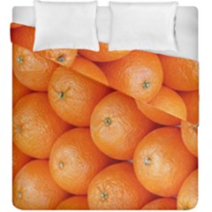 Orange Fruit Duvet Cover Double Side (king Size) by Simbadda