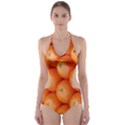 Orange Fruit Cut-Out One Piece Swimsuit View1