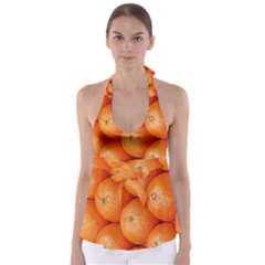 Orange Fruit Babydoll Tankini Top