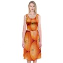 Orange Fruit Midi Sleeveless Dress View1