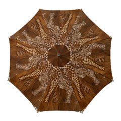 Elephant Aztec Wood Tekture Golf Umbrellas