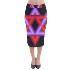 Star Of David Velvet Midi Pencil Skirt by Simbadda