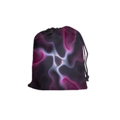 Colorful Fractal Background Drawstring Pouches (medium)  by Simbadda