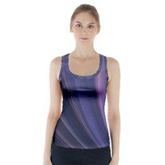 Purple Fractal Racer Back Sports Top by Simbadda