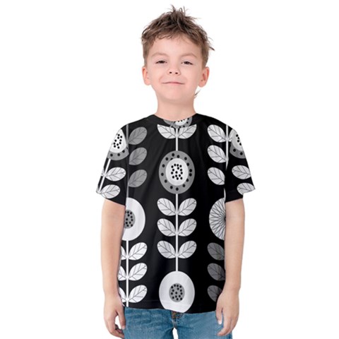 Floral Pattern Seamless Background Kids  Cotton Tee by Simbadda