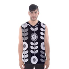 Floral Pattern Seamless Background Men s Basketball Tank Top by Simbadda