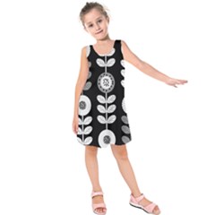 Floral Pattern Seamless Background Kids  Sleeveless Dress by Simbadda