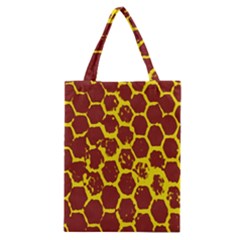 Network Grid Pattern Background Structure Yellow Classic Tote Bag by Simbadda