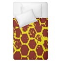 Network Grid Pattern Background Structure Yellow Duvet Cover Double Side (Single Size) View2