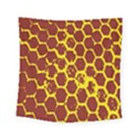 Network Grid Pattern Background Structure Yellow Square Tapestry (Small) View1