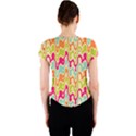 Abstract Pattern Colorful Wallpaper Crew Neck Crop Top View2