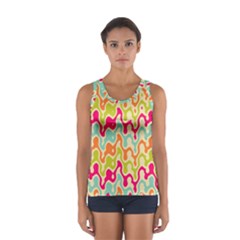 Abstract Pattern Colorful Wallpaper Women s Sport Tank Top  by Simbadda