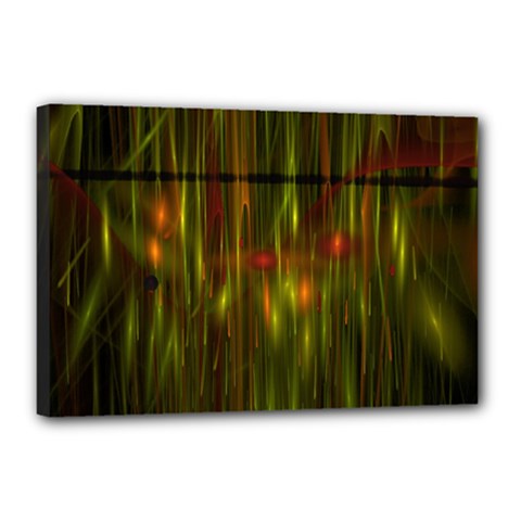 Fractal Rain Canvas 18  X 12  by Simbadda