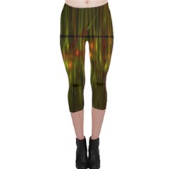 Fractal Rain Capri Leggings  by Simbadda