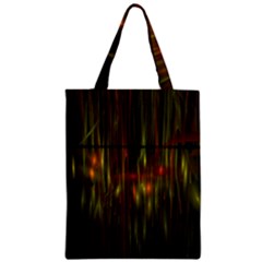 Fractal Rain Zipper Classic Tote Bag by Simbadda