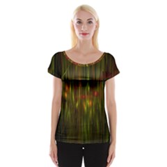 Fractal Rain Women s Cap Sleeve Top by Simbadda