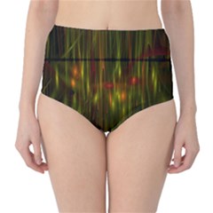 Fractal Rain High-waist Bikini Bottoms by Simbadda