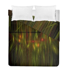 Fractal Rain Duvet Cover Double Side (full/ Double Size) by Simbadda